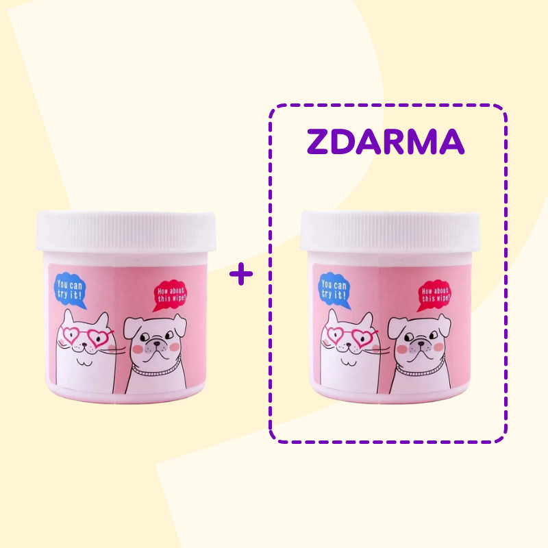1+1 ZDARMA Ubrousky na oči a uši pro kočky a psy (2 x 120ks)