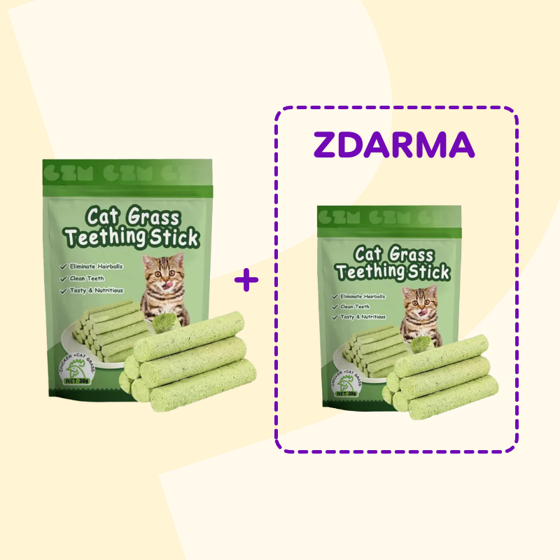 1+1 ZDARMA Kousací tyčinky z kočičí trávy (2 x 6 kusů)